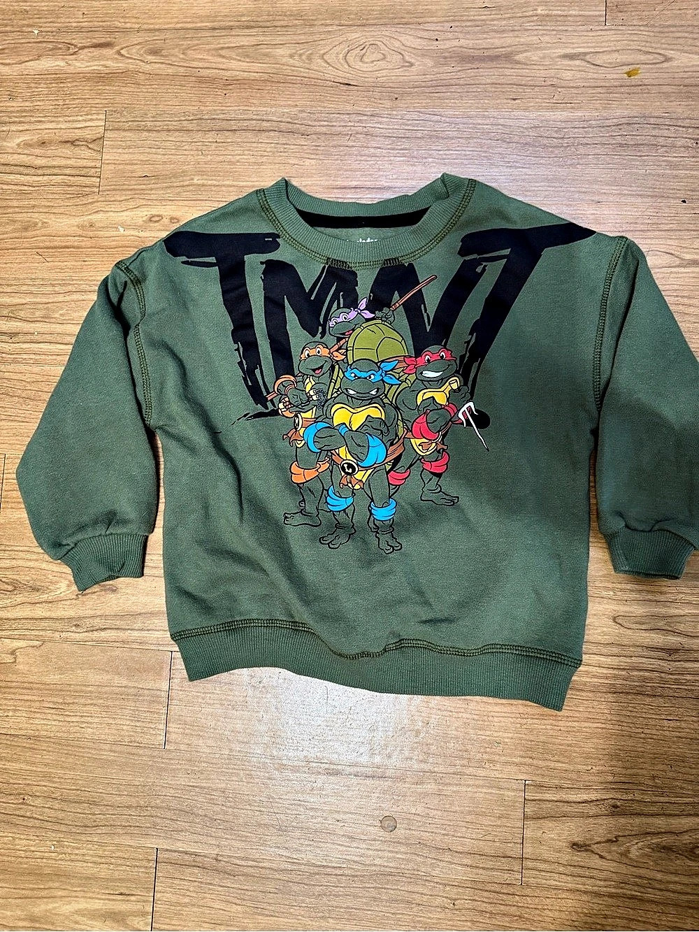 Nickelodeon Teenage Mutant Ninja Turtles Boys 4T Green & Black Sweatshirt